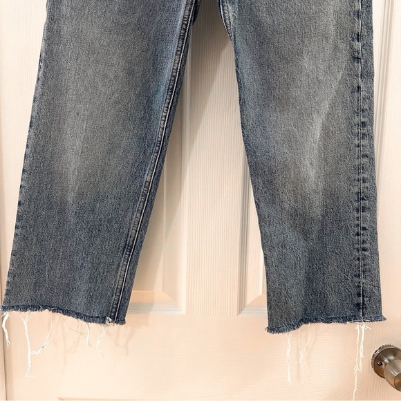 Agolde 90s Pinch Straight Cropped Raw Hem Rigid Denim Jeans sz 28 - Picture 3 of 7